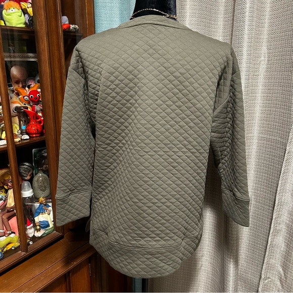 NWOT Quilted Lands End 3/4 Sleeve Sweatshirt - Picture 5 of 6
